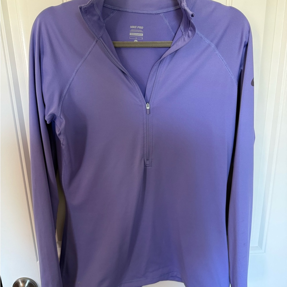 Nike Women's Purple Long Sleeve 1/2 Zip Top